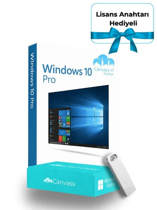Windows 10 Format Uyumlu USB Bellek 64GB (Lisans Anahtarı Hediyeli) Canvass IT Turkey