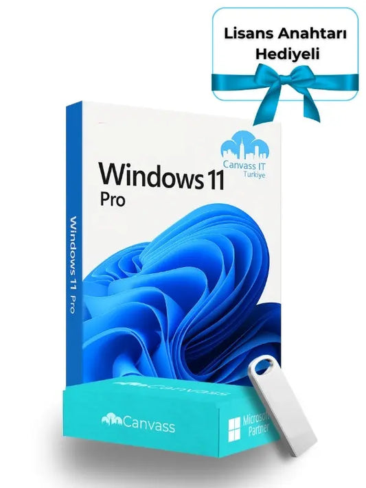 Windows 11 Format Uyumlu USB Bellek 64GB (Lisans Anahtarı Hediyeli) Canvass IT Turkey